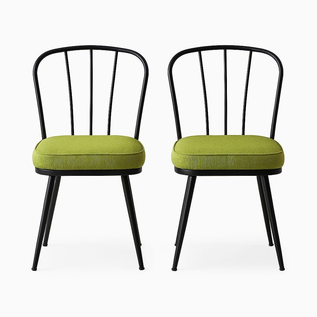 Arlo Modern Bistro Chair – Set of 2 ( Olive Green)
