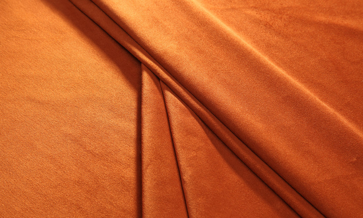 Arlo Modern Bistro Chair – Velvet Orange (Set of 2)