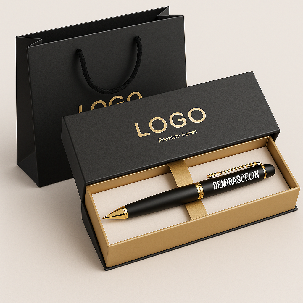 GoldEdge Signature Roller Pen – Personalized Gift Set
